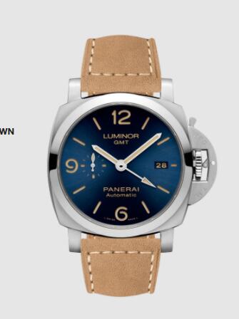 Panerai Luminor GMT 44mm Replica Watch PAM01033 SCAMOSCIATO BROWN